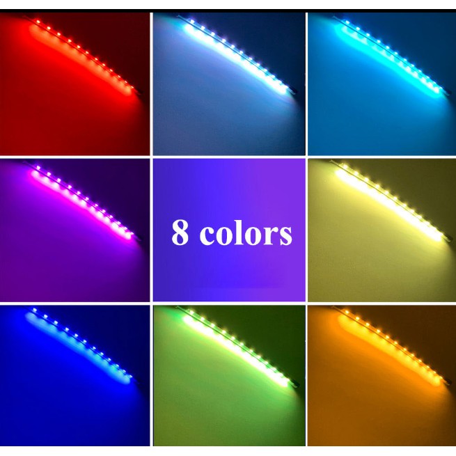 Dây Đèn Led Kevanly Gắn Bên Trong Xe Hơi 4x12 Rgb