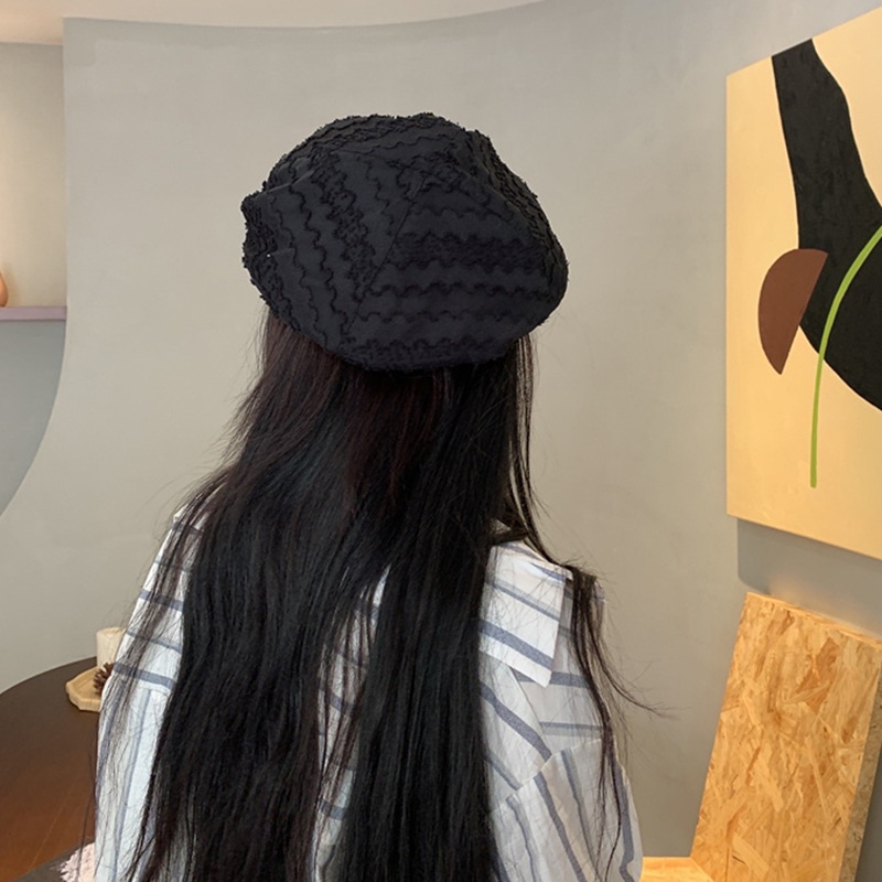 Mũ Beret Mỏng Nhẹ Màu Trơn Thời Trang Hàn Quốc Dành Cho Nữ