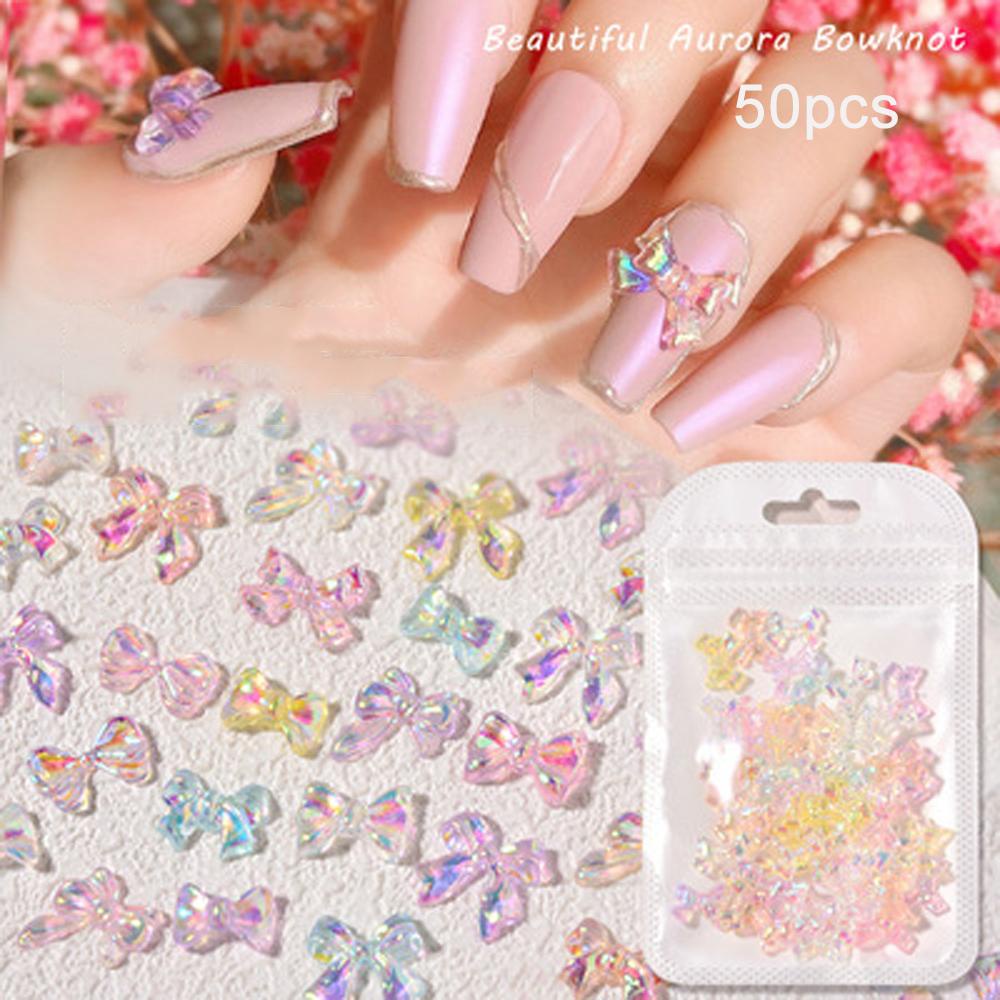 MIH Phụ Kiện Trang Trí Móng Tay Trong Suốt Thời Trang Ba Chiều