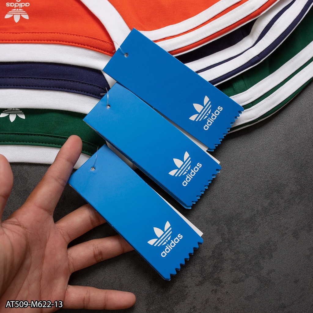 Áo phông nam Adidas tay ngắn 100% Cotton AT509 viền phối 3 sọc- áo thun nam VNXK
