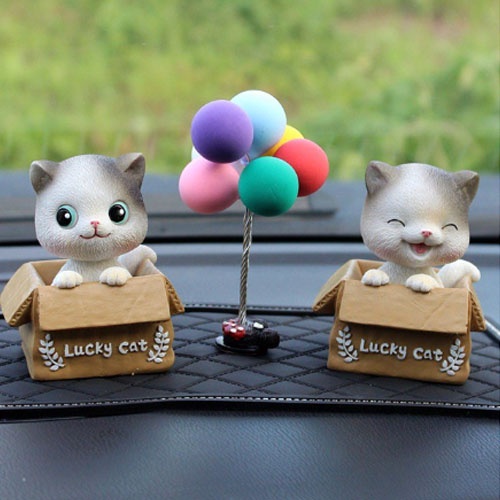 Trang trí ô tô - Set mèo Lucky Cat kute trang trí taplo xe hơi, để bàn làm việc