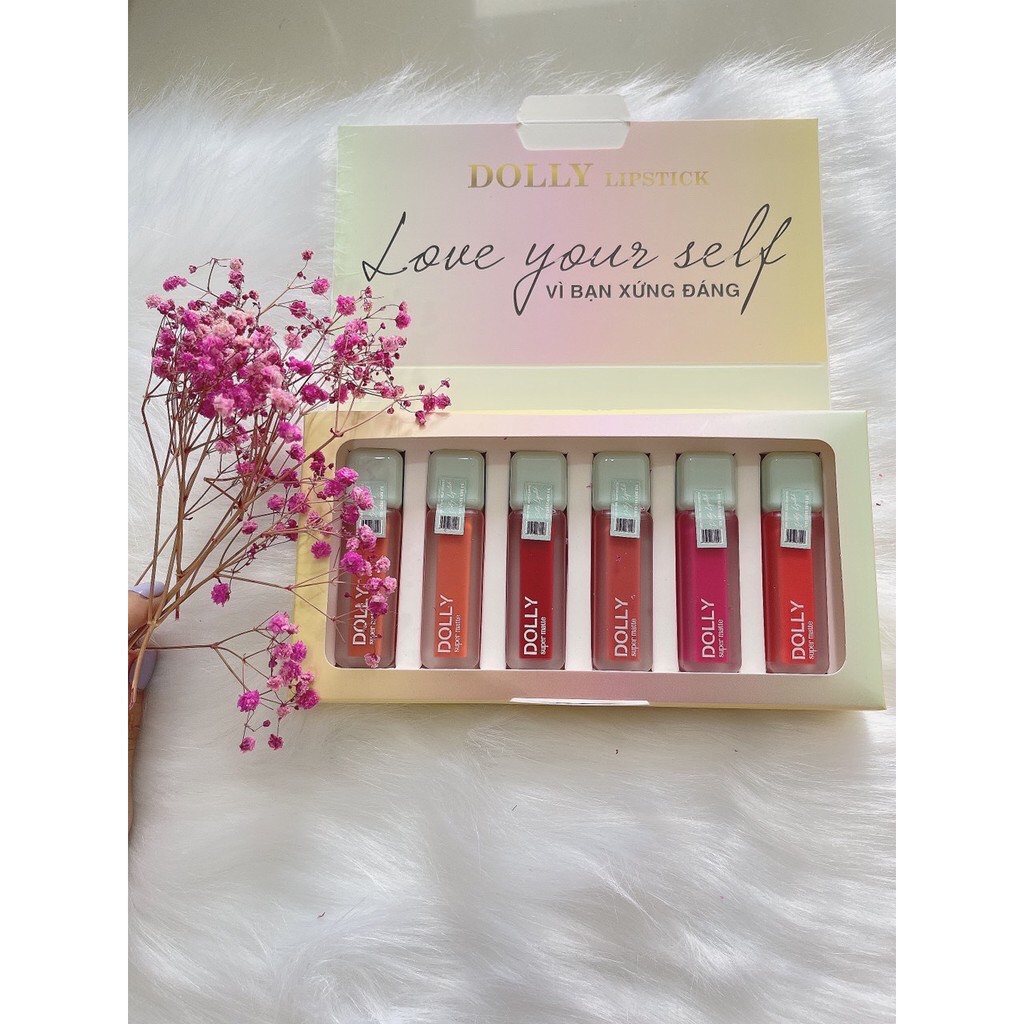 <<ĐỎ BURGUNDY>> SON LÌ DOLLY SUPER MATTE - CAO CẤP - CHÍNH HÃNG | BigBuy360 - bigbuy360.vn
