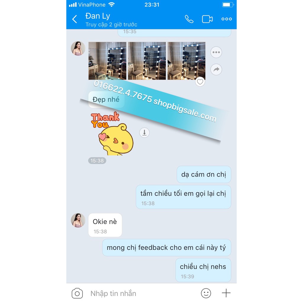 Gương đèn led 80 x 1m8 24 bóng kính nịnh cho shop thời trang