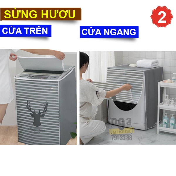 Áo Phủ Máy Giặt Chống Bụi Cửa Trên Cửa Ngang, Miếng Đậy Máy Giặt