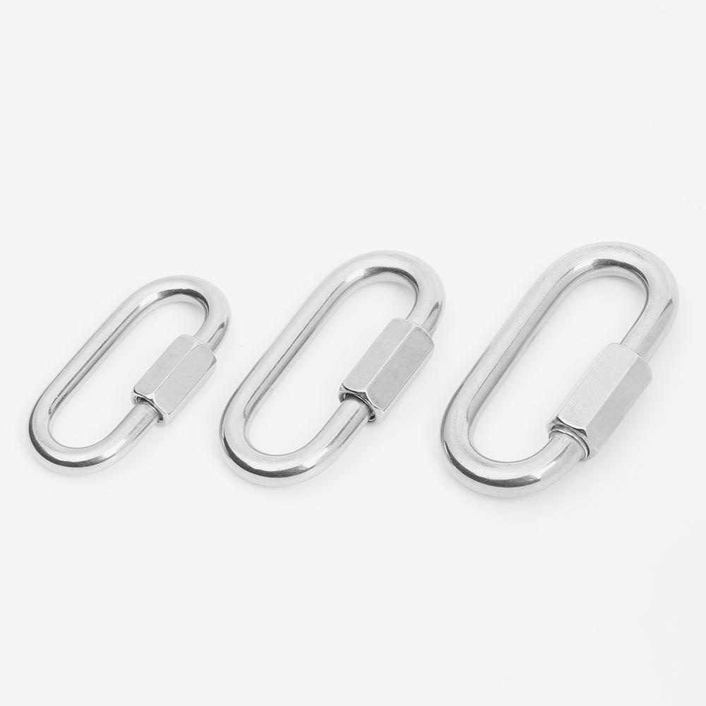 Móc Khóa Dây Xích Leo Núi Bằng Thép Không Gỉ Tháo Lắp Nhanh Tiện Lợi