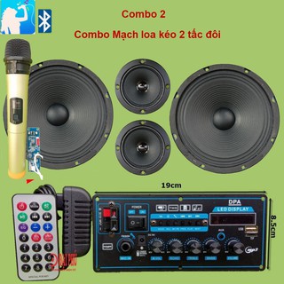 Combo mạch loa kéo 2 tấc đôi pin 7V4