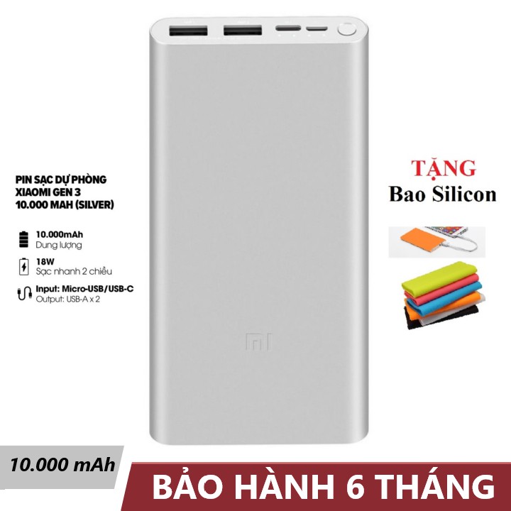 Sạc dự phòng Xiaomi/Redmi 10000mAh/20000mAh Gen 3 Bản Sạc Nhanh 2019 – Mi 18W Fast Charge Power Bank chính hãng