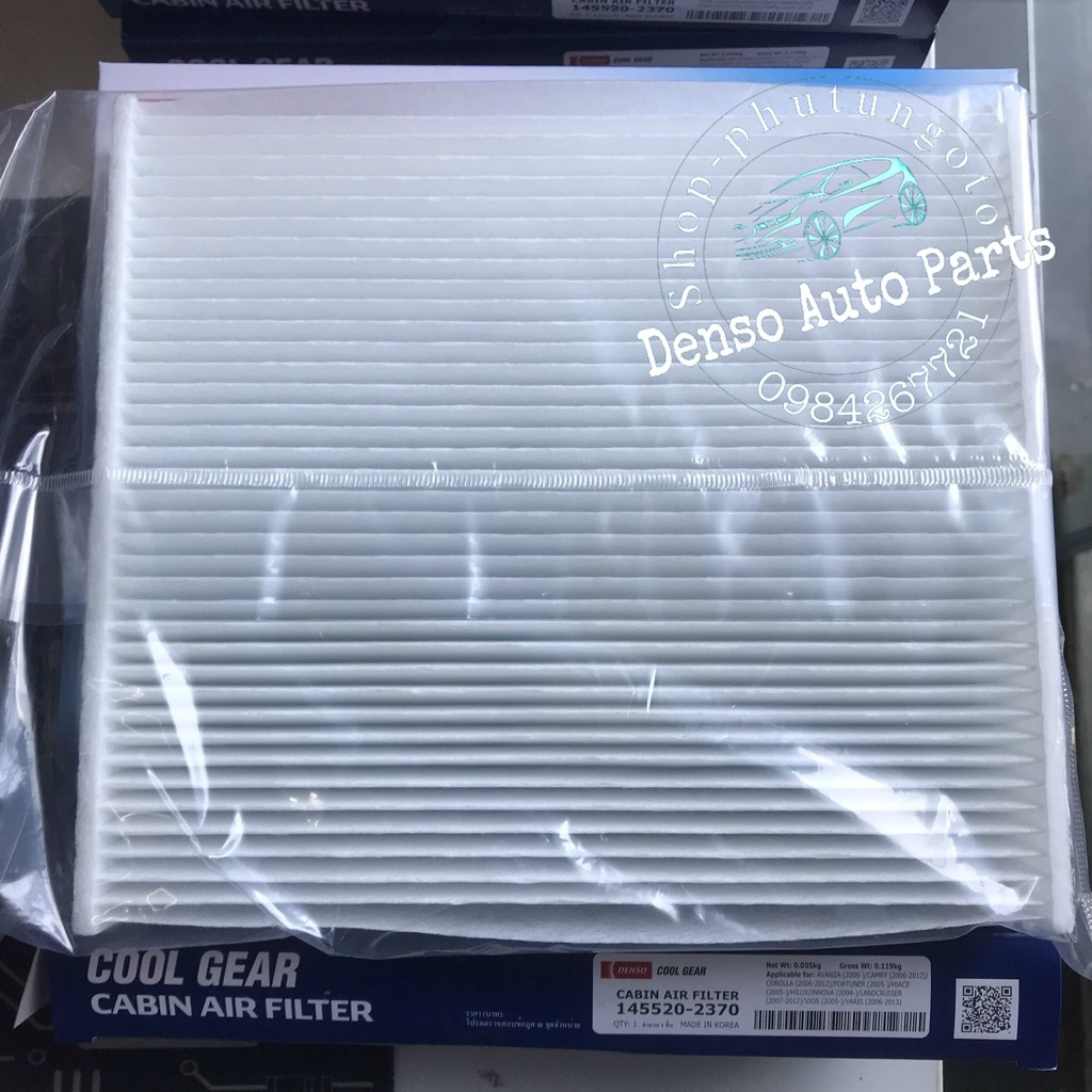 Lọc gió điều hòa 2370 chính hãng Denso Hàn Quốc