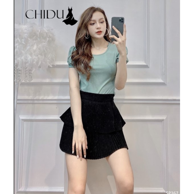 [ Mã WASTAPR giảm 10K đơn 50K] CHIDU Áo phông khoét lưng tay bồng SP367 | BigBuy360 - bigbuy360.vn