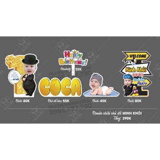 Combo chibi sinh nhật cho bé trai, bé gái
