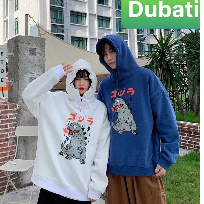 ÁO HOODIEE - ÁO NỈ NAM NỮ KHỦNG LONG PHONG CÁCH UNISEX - DUBATI FASHION