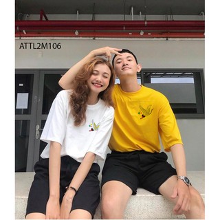 ÁO THUN TAY LỠ IN HAI MẶT HỌA TIẾT CHIM CÒ CỰC HOT - ATTL2M106