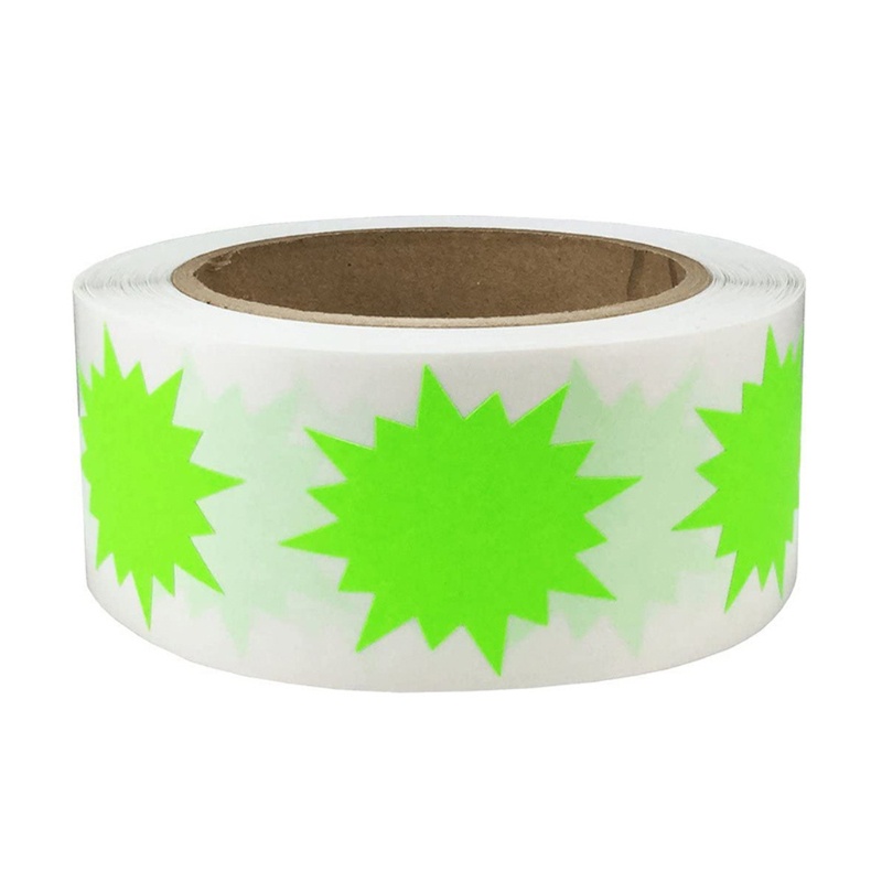 Bộ 500 Nhãn Dán Màu Sắc Huỳnh Quang Dùng Trang Trí Hộp Quà