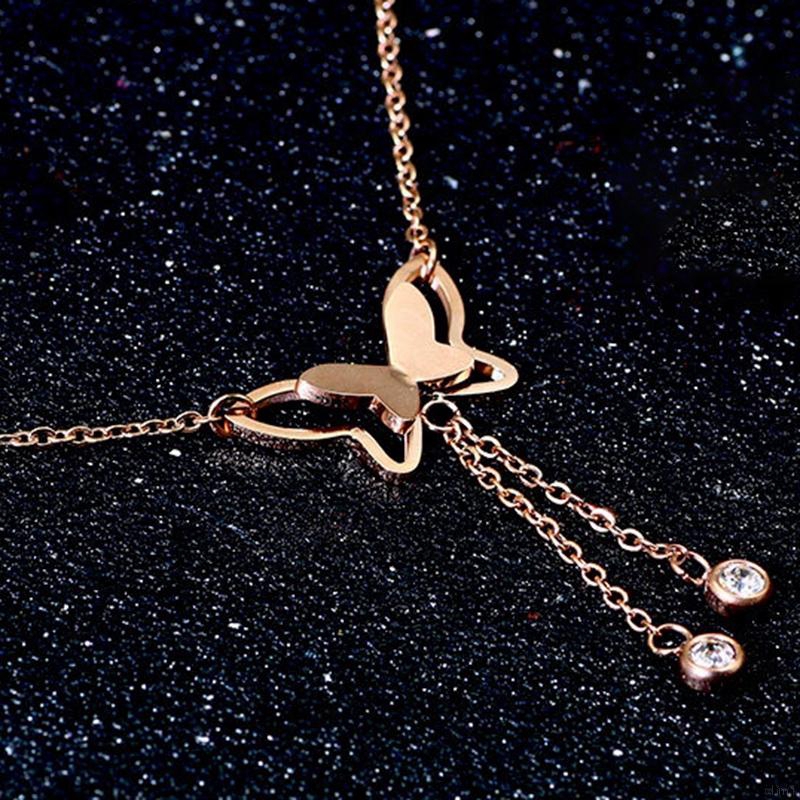 Korean Fashion Temperament Butterfly Single Diamond Tassel Foot Chain Summer Yoga Beach Leg Bracelet Handmade Anklet | BigBuy360 - bigbuy360.vn