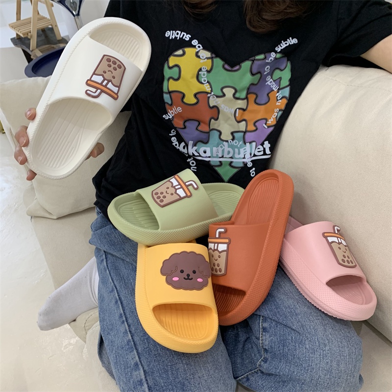 JY409- C3 - Dép  đôi nam nữ gấu Trà Sữa xinh phù hợp cặp đôi  bền chắc giá rẻ ưu đãi