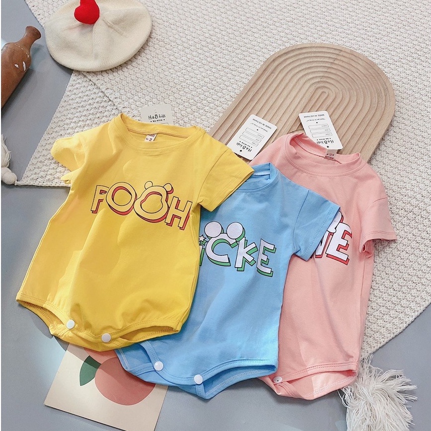 Bộ Body Chất Cotton Tàu Giãn 4 Chiều Đáng Yêu Cho Bé Gái Bé Trai MINTSCLOSET Size Từ 0-4 Tuổi - BS6046 - BS6047 - BS6051