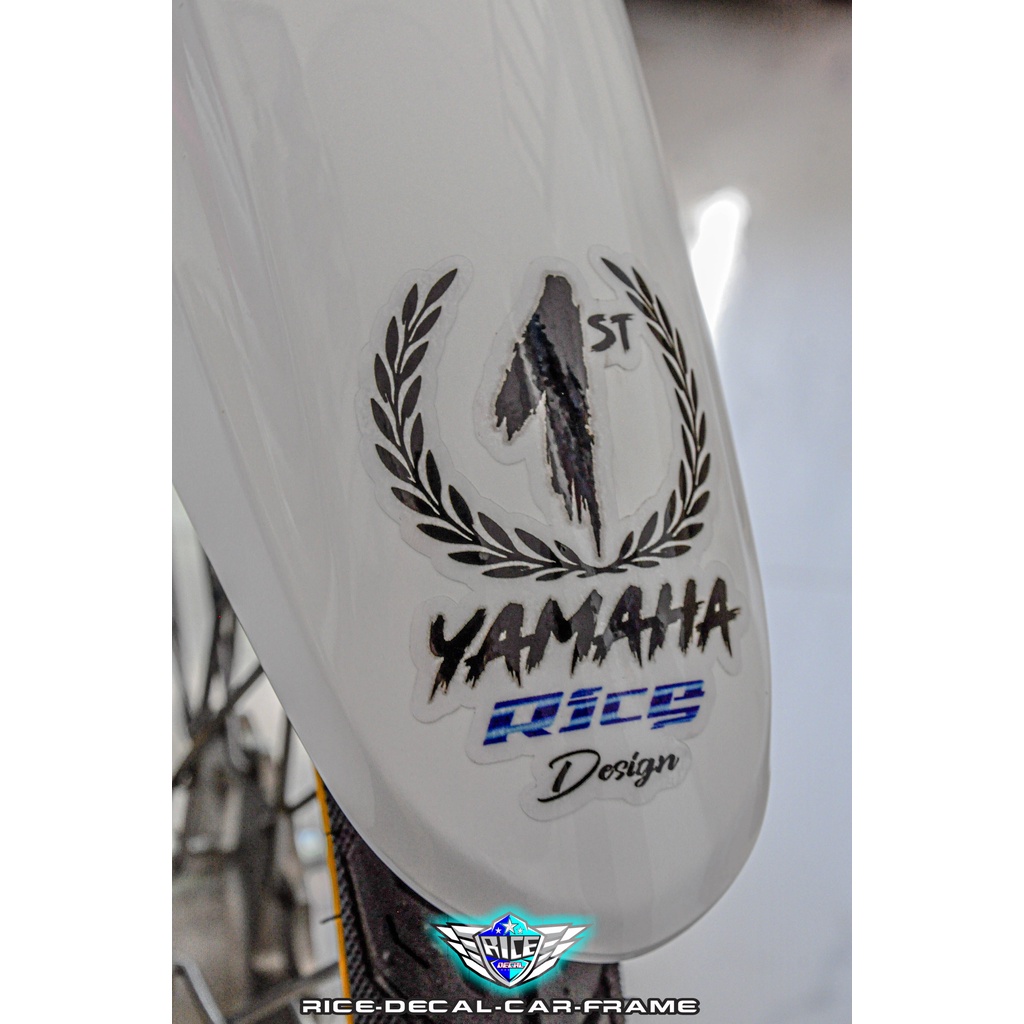 Tem Rice Dán Dè Xe Hình Bông Lúa 1st Mẫu mới  Yamaha cho tất cả màu sơn Trừ màu sơn đen