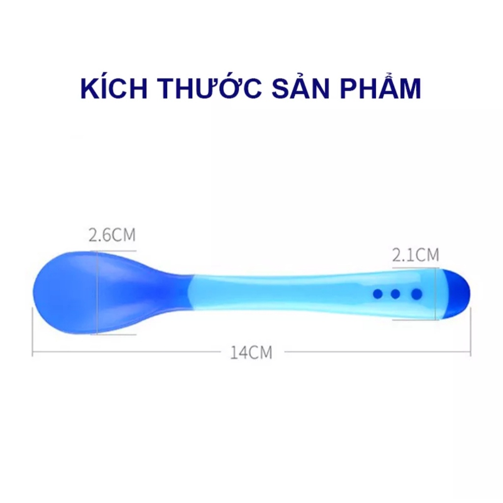Thìa,muỗng báo nóng silicon cho bé tiện ích