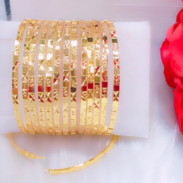 Vòng xi men mạ vàng 18k RCLN