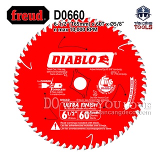 Lưỡi Cưa Gỗ Hợp Kim Diablo 165 x 16 mm x 60T Freud D0660