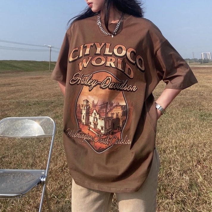 Áo thun cotton form rộng CITY LOCO unisex nam nữ