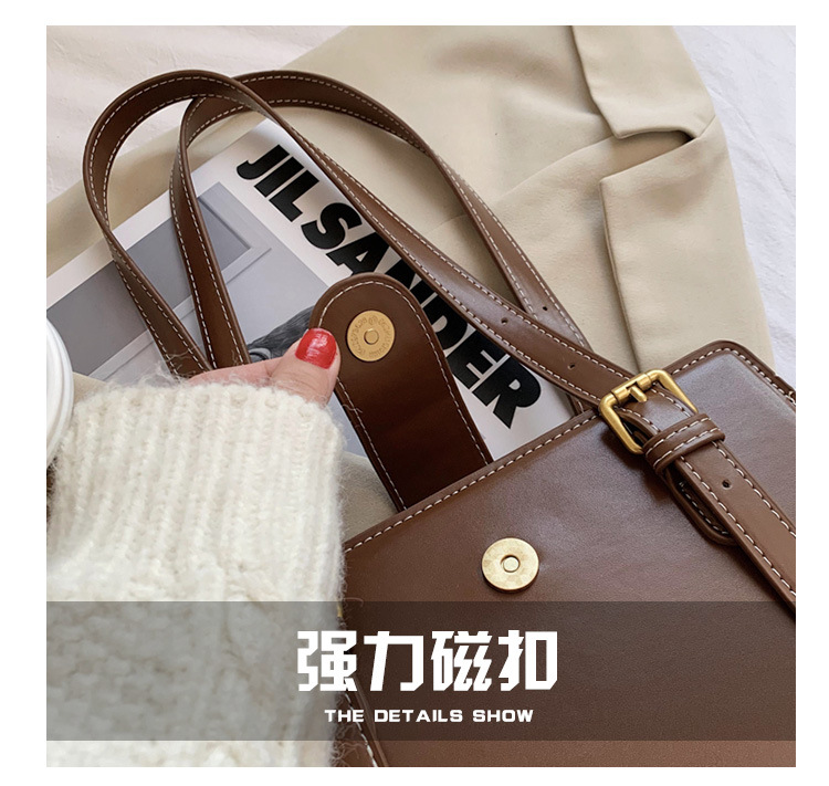Túi Đeo Vai JASMIN NOIR Bằng Da Pu Vuông Phong Cách Retro Đơn Giản Cho Nữ