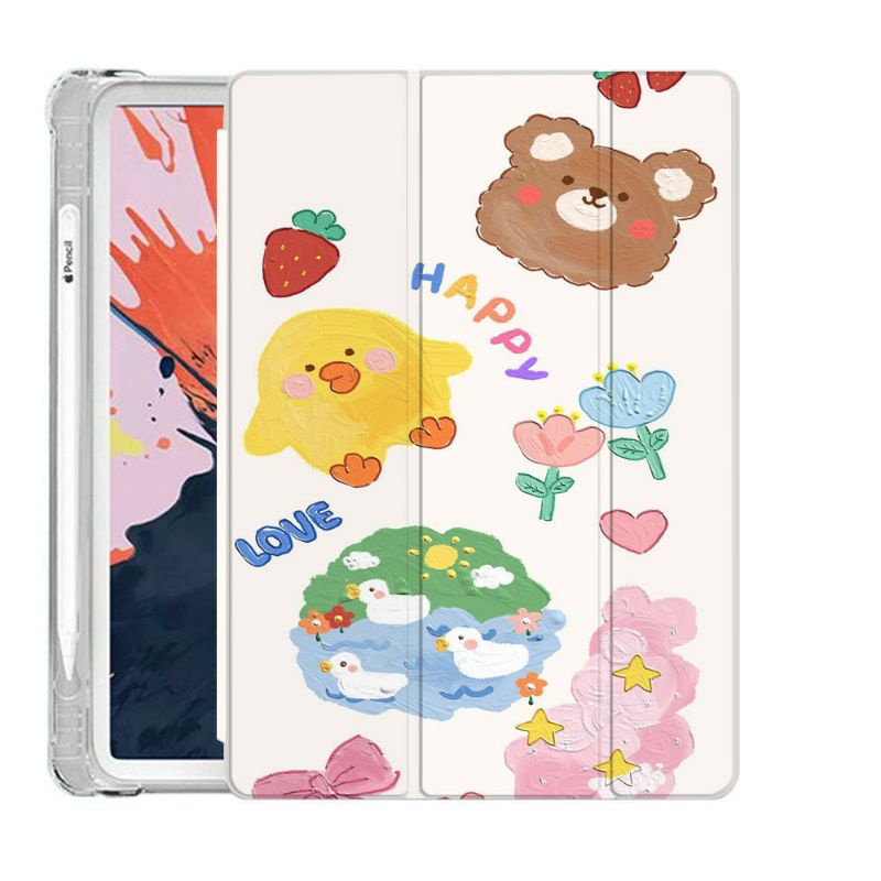 Ốp Máy Tính Bảng Hình Gấu Bông Cho ipad air 1 2 3 4 10.9 mini 4 5 ipad 5 6 7 8 ipad pro 11 2018 2020