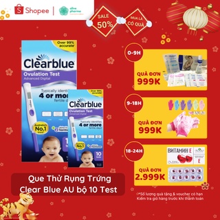 Que Thử Rụng Trứng Clear Blue AU bộ 10 Test