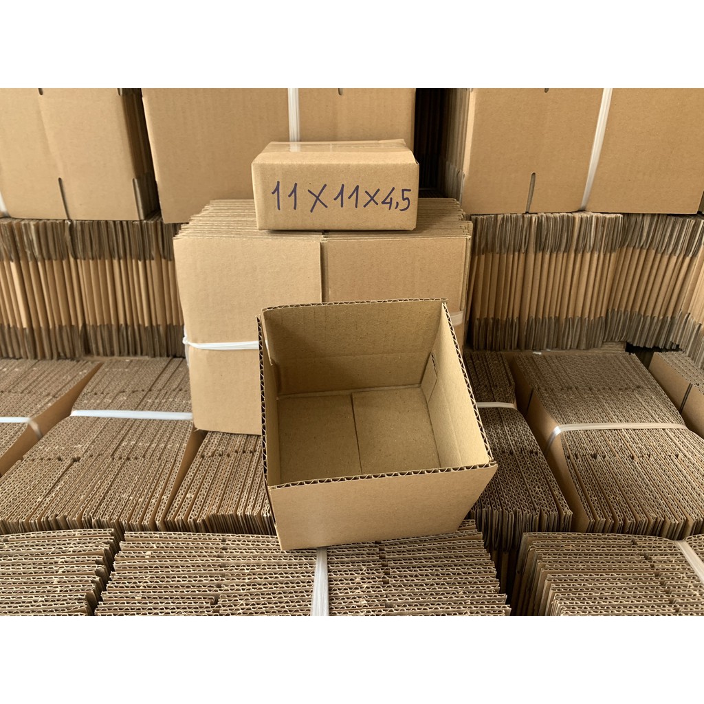 11x11x4,5 Hộp giấy carton, hộp bìa carton đóng gói hàng