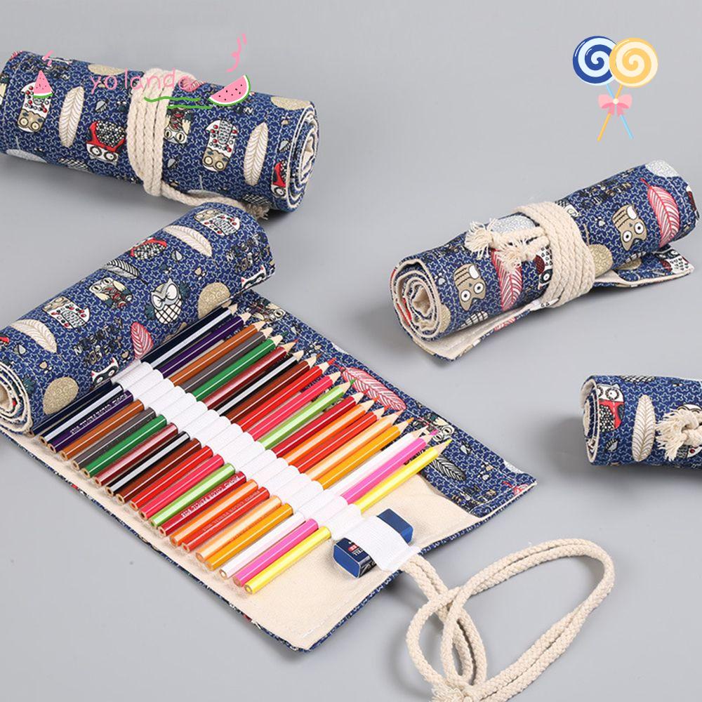 Túi Đựng Bút Bằng Vải 12 / 24 / 36 / 48 / 72 Lỗ Nhiều Màu Sắc