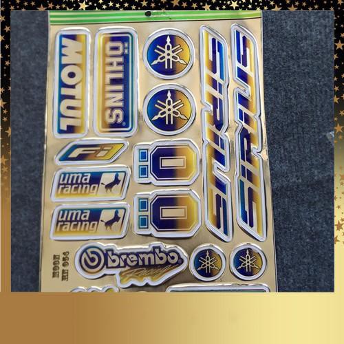 [CỰC RẺ]  BỘ TEM LOGO DẬP NỔI XE SIRIUS TITAN 7 MÀU