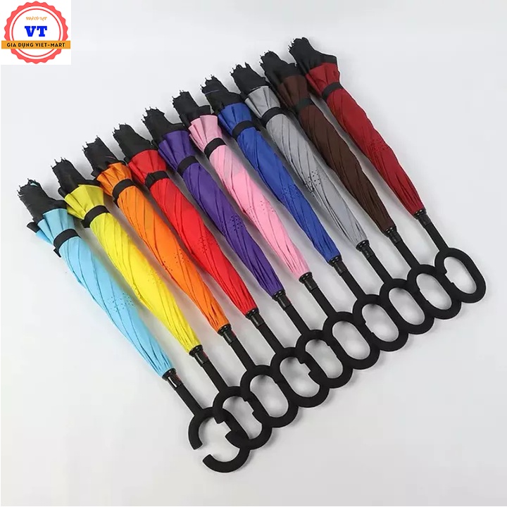 Ô gấp ngược che mưa che nắng FREESHIP ngoài trời tốt cho ô tô lúc xuống xe, đi bộ, chụp ảnh thiết kế sang