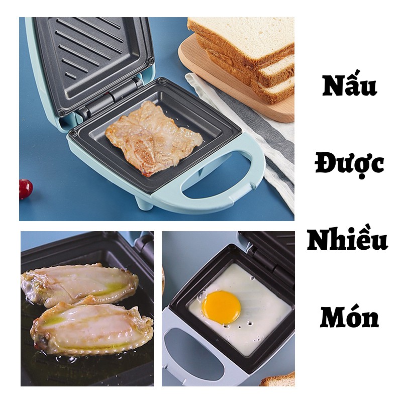 Máy Nướng Bánh Mì Sandwich, Máy Kẹp Nướng Bánh Mì Cho Bữa Sáng Nhanh Chỉ Với 3 Phút LEON OFFICIAL