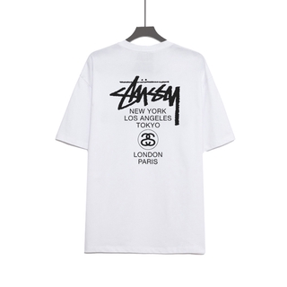 Áo thun cotton tay ngắn cổ tròn in chữ STUSSY thời trang ST4