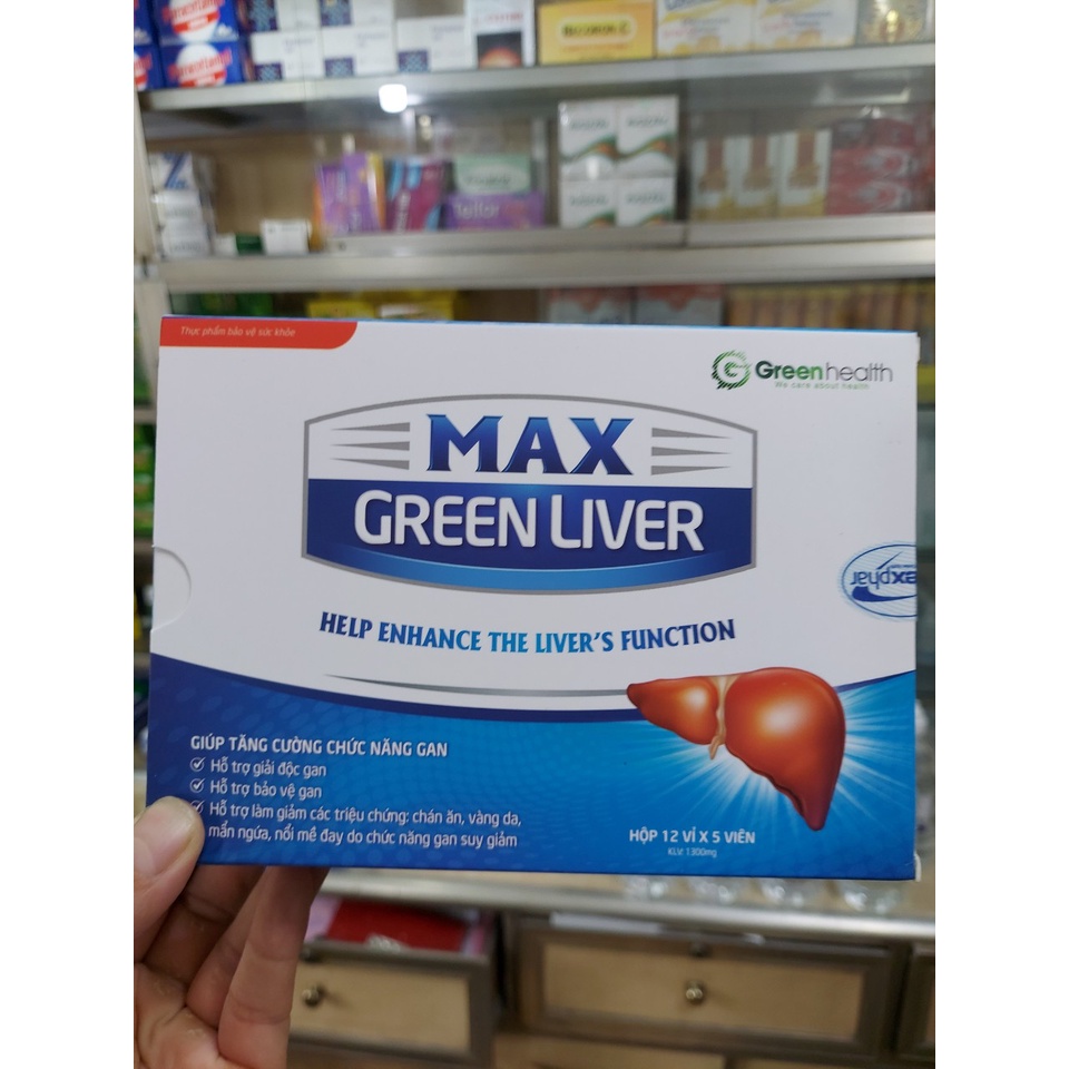 VIÊN BỔ GAN, Giải Độc Gan Max Green Liver - hộp 60  viên