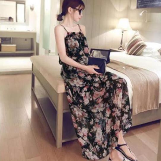 Đầm maxi 2 dây Quảng Châu