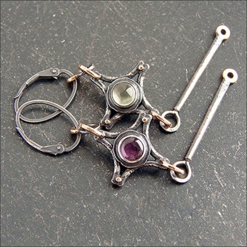 1 Đôi Khuyên Tai Kim Loại Dáng Dài Thời Trang Cho Nữ