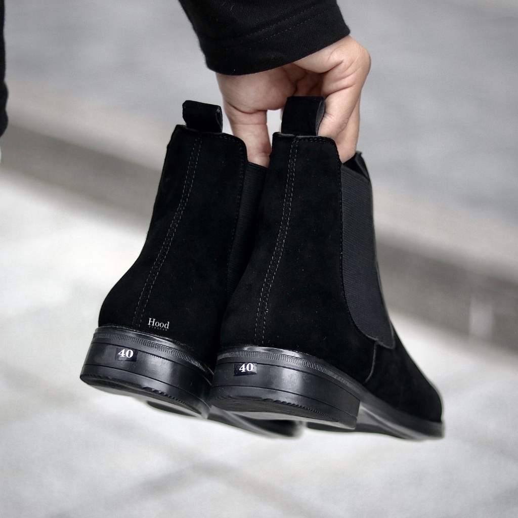 Giày Chelsea Boot nam - Da lộn xịn xò - Đế cao su đúc nguyên khối - Bảo hành 12 tháng Hood HoodVN