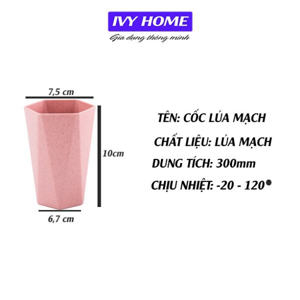 𝑭𝒓𝒆𝒆𝑺𝒉𝒊𝒑 Cốc nhựa, Ca nhựa đánh răng, uống nước 300ml hình lục giác đẹp mắt, an toàn sức khỏe