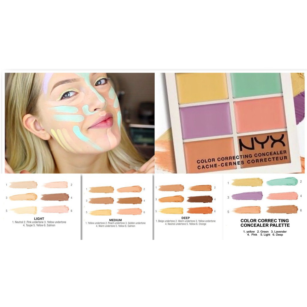 Che khuyết điểm NYX Concealer Correcting Palette | BigBuy360 - bigbuy360.vn