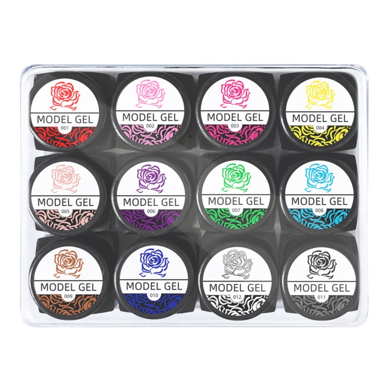 Set 12 Gel Sơn Móng Tay 3D Dạng Lột