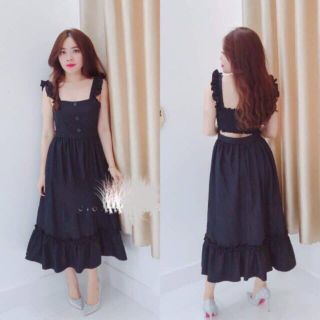 Đầm maxi cánh tiên chun lưng