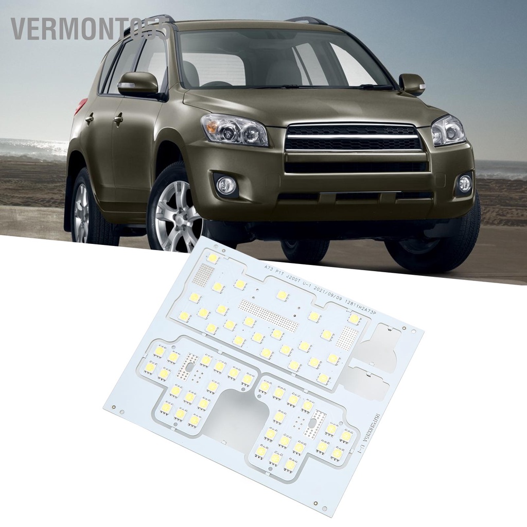 Vermont055 Đèn đọc sách nội thất ô tô 48SMD 12V 50000H Bảng điều khiển đèn trần LED màu trắng 5050 Phụ kiện cho RAV4 2006‑2012