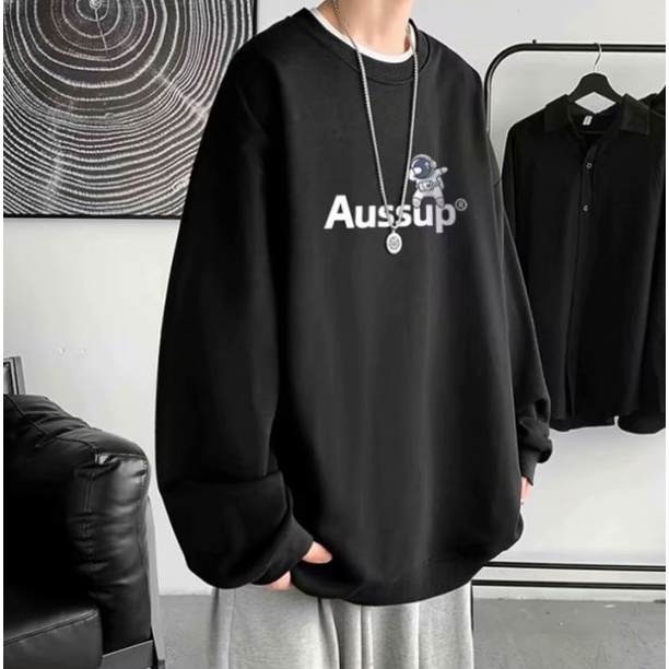 Áo Sweater Cổ Tròn Tay Dài In Hoạt Hình Phi Hành Gia Thời Trang Thu Đông Cho Nam Và Nữ Size M-8XL