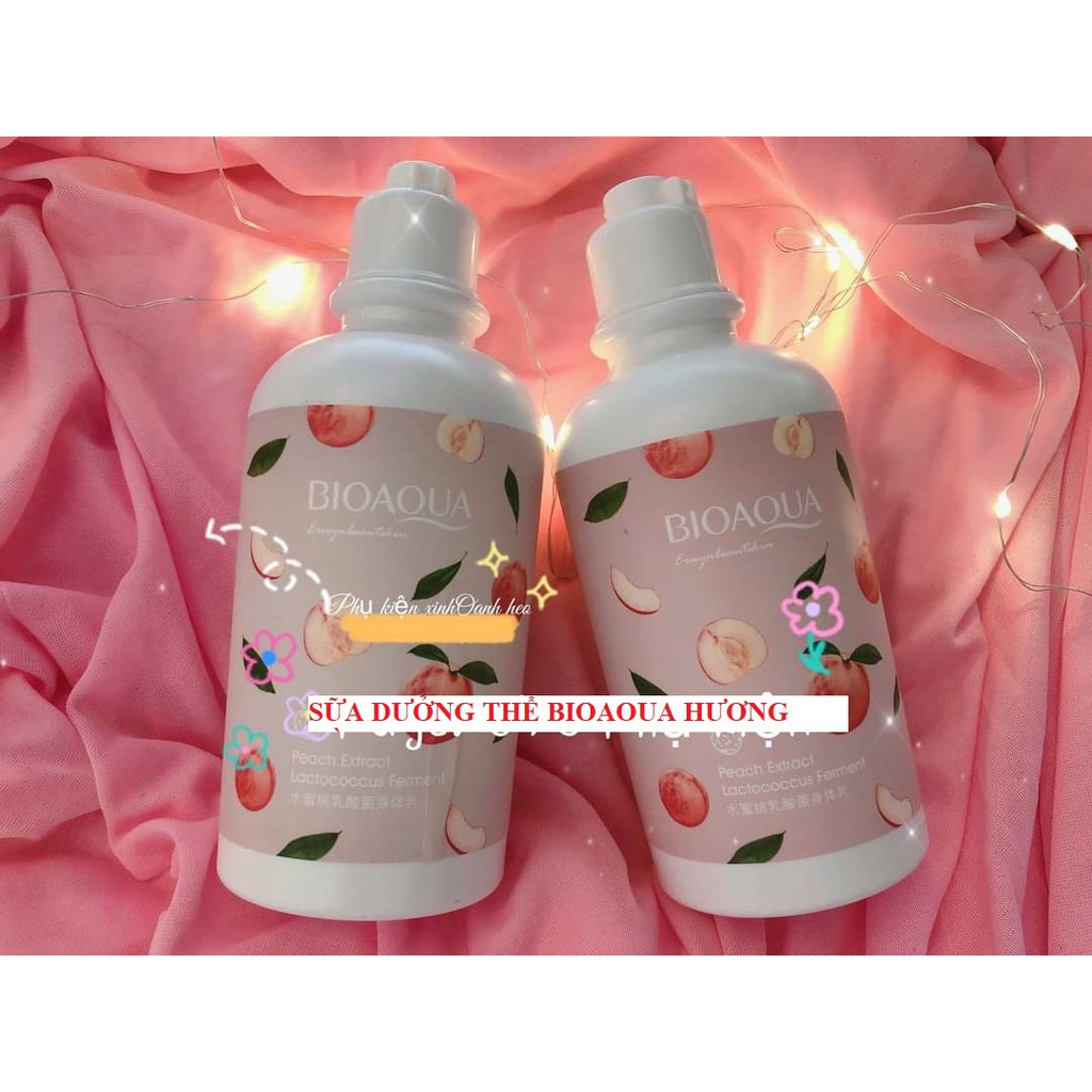 Sữa dưỡng thể hương đào Bioaqua Body dưỡng ẩm kích trắng da, chống lão hóa