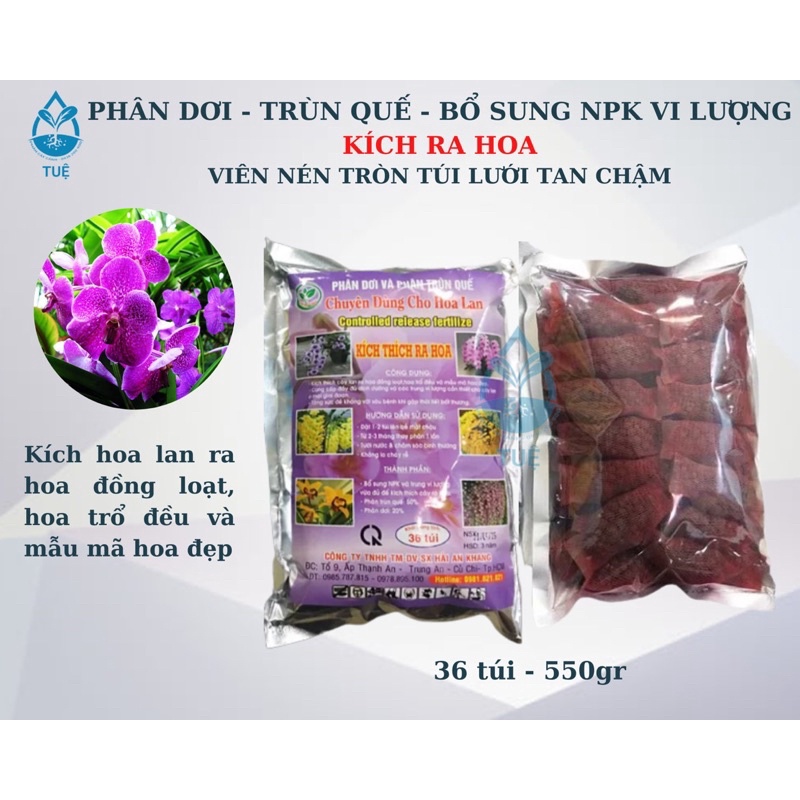 Phân bón hoa lan kích thích ra hoa và dưỡng cây ra rể tan chậm