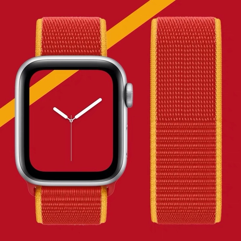 Dây đeo nylon cho đồng hồ thông minh Apple 44mm 40mm 42mm 38mm Iwatch 3 4 5 6 Se Band 44 mm