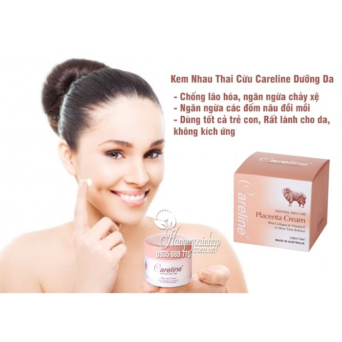 Kem Dưỡng ẩm trắng Da Nhau Thai Cừu Careline của Úc