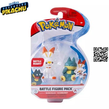 Mô hình Pokémon Snorlax và Scorbunny anime Bửu bối thần kỳ 1797-7