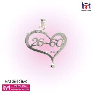 Mặt+Dây bạc trái tim 26-60
